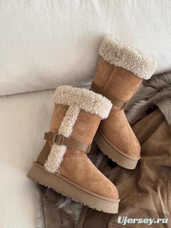 Adidas Curly Fur Thick Sole Little Knight Boots - AS00370