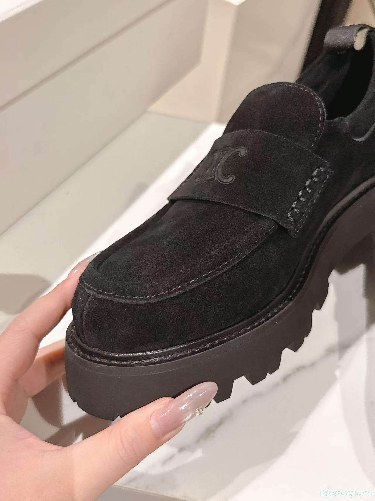 CELINE 2025/SS Fall Winter Latest Runway Lisa Same Style Platform Loafers - LY00300