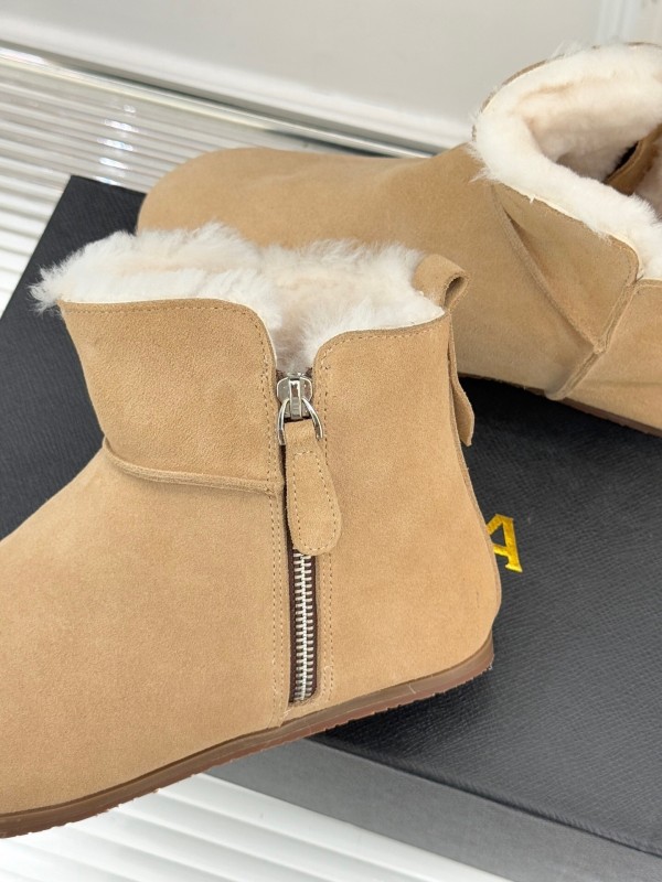 ALAIA Minimalist Side Zipper Retro Snow Boots - KFY00320