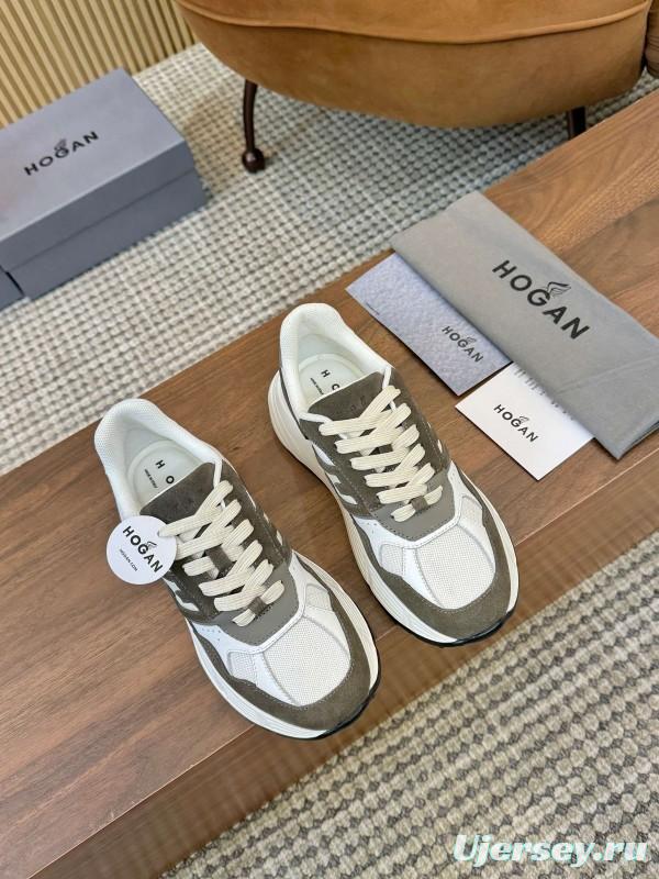 Hogan H-STRIPES Series Couple Thick Sole Dad Shoes Leisure Sneakers - LY00370/LY00380