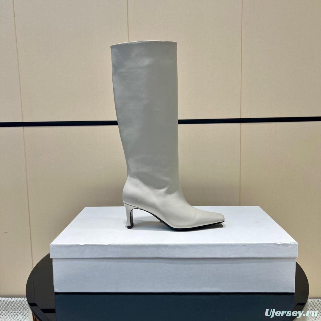 Khaite 2025 SS Square Toe Slip-On High Boots - KFY00490