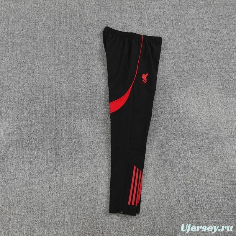 25/26 Liverpool Black S-2XL Half Zipper Jacket+Long Pants