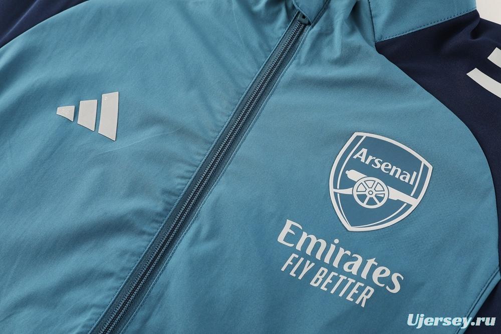 25/26 Arsenal Blue Full Zipper Jacket+Long Pants S-3XL