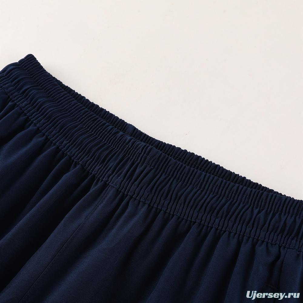 2025 Adidas Royal Blue Half Zipper Jacket+Long Pants S-2XL