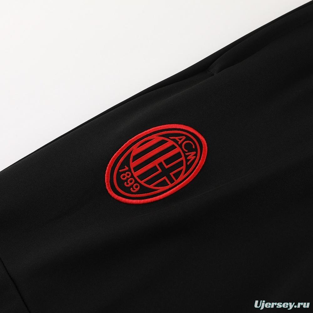 23/24 AC Milan Red S-2XL Half Zipper Jacket+Long Pants