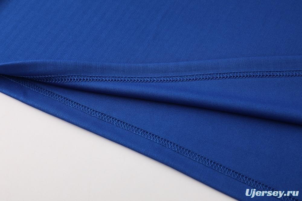 2025 Netherlands Blue Half Zipper Jacket+Long Pants