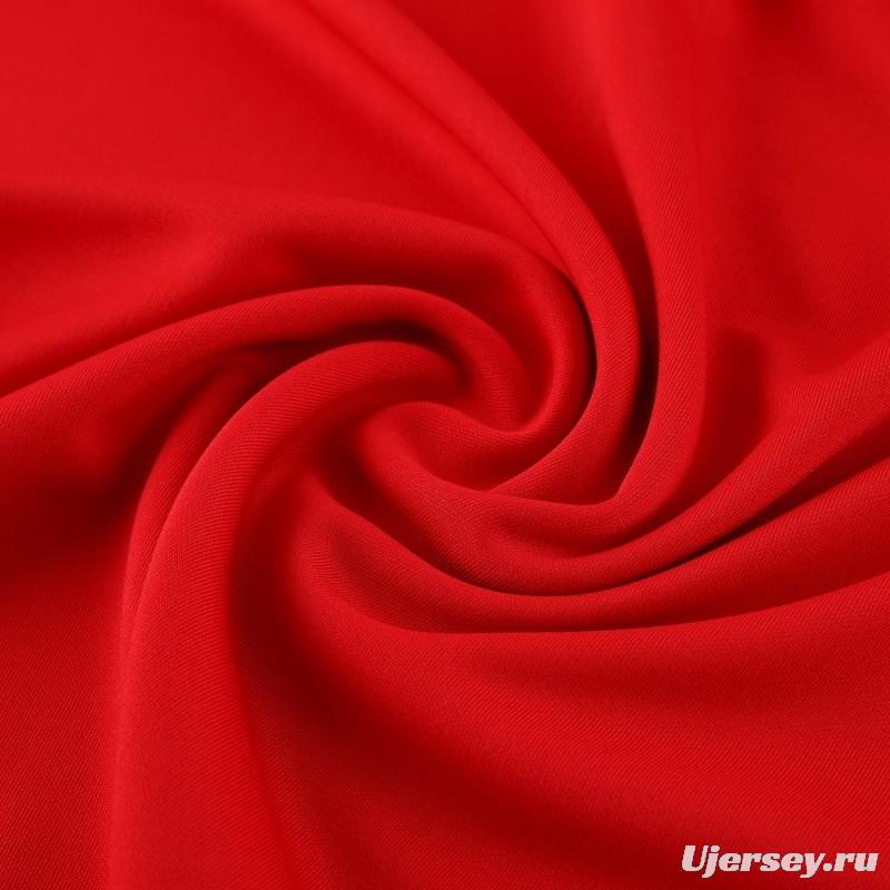 23/24 AC Milan Red S-2XL Half Zipper Jacket+Long Pants