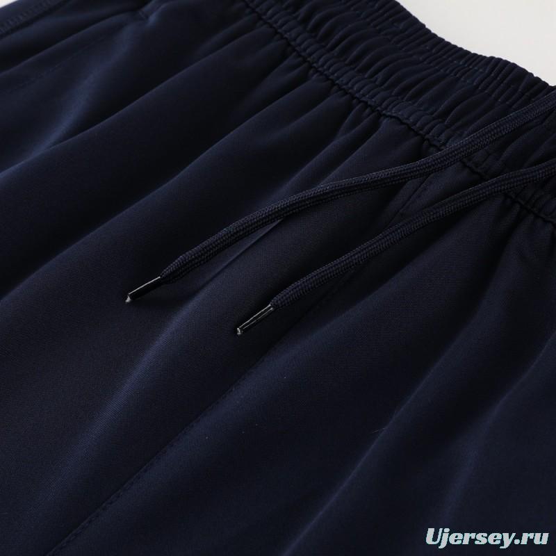 25/26 Real Madrid Royal Blue Half Zipper Jacket+Long Pants