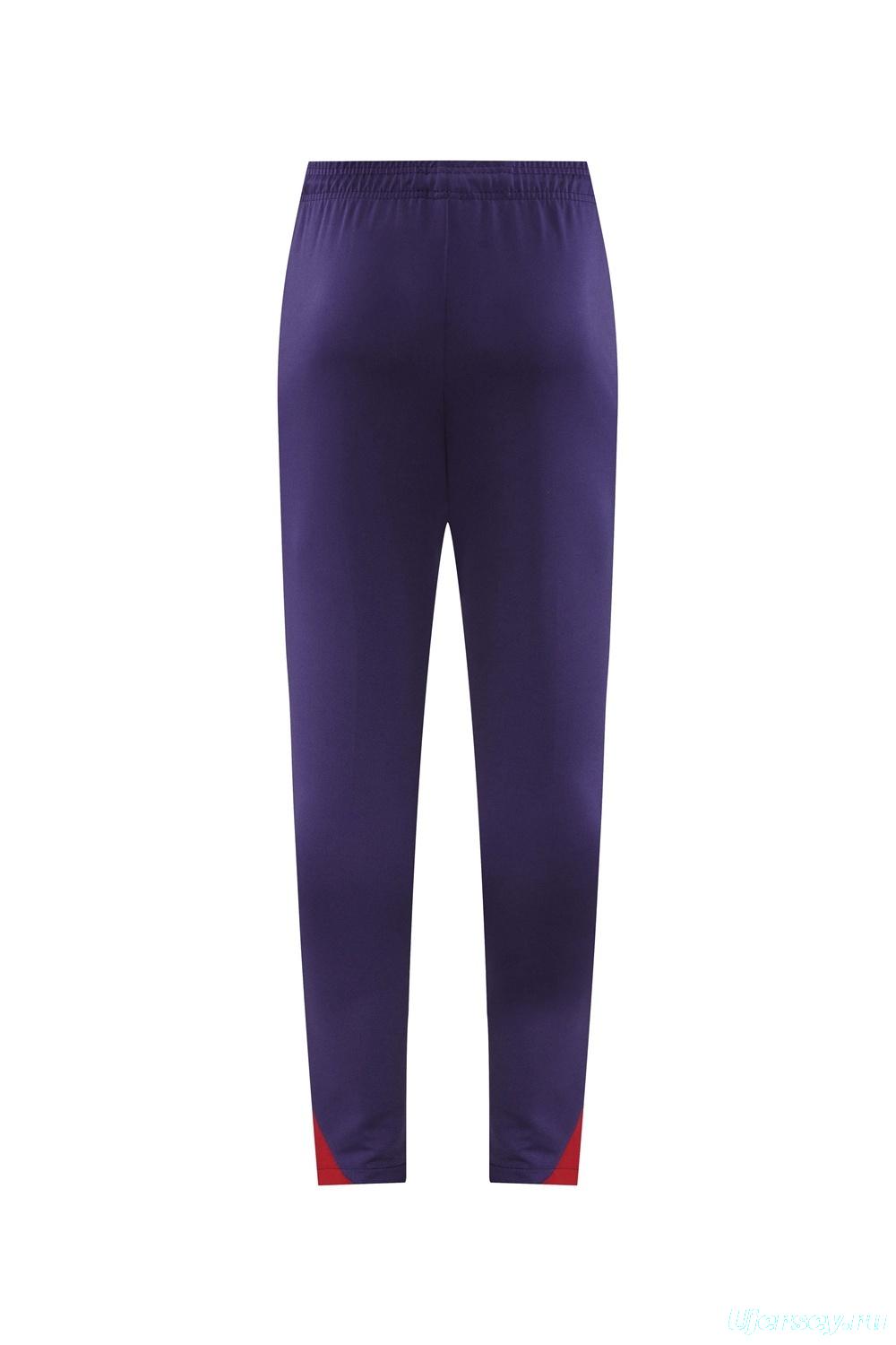 2025 England Purple Half Zipper Jacket+Long Pants