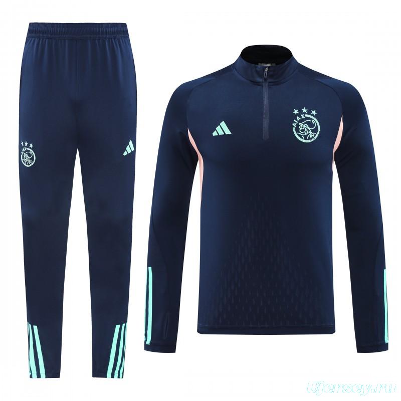 25/26 Ajax Navy Half Zipper Jacket+Long Pants