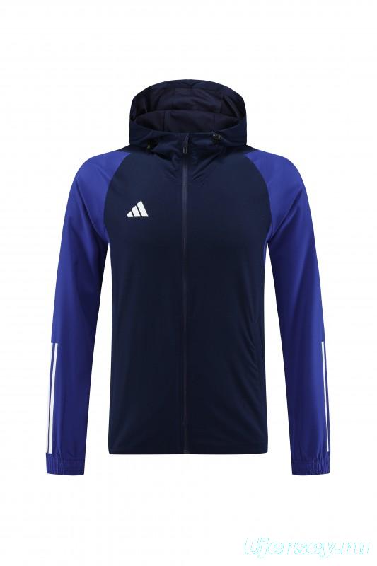 2025 Adidas Royal Blue Half Zipper Jacket+Long Pants S-2XL