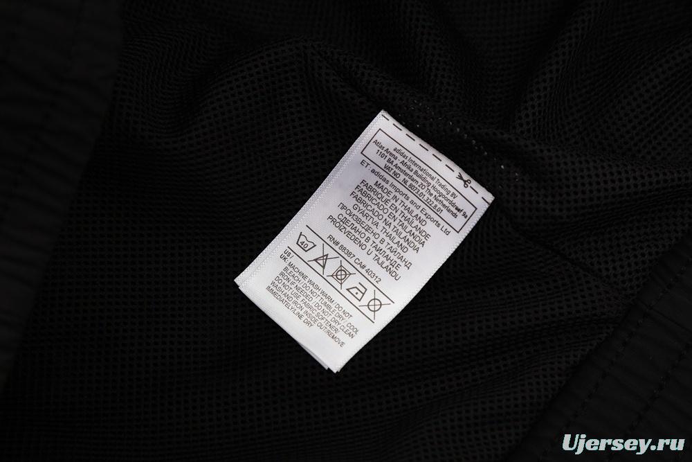 25/26 Manchester United Black Half Zipper Jacket+Long Pants S-3XL