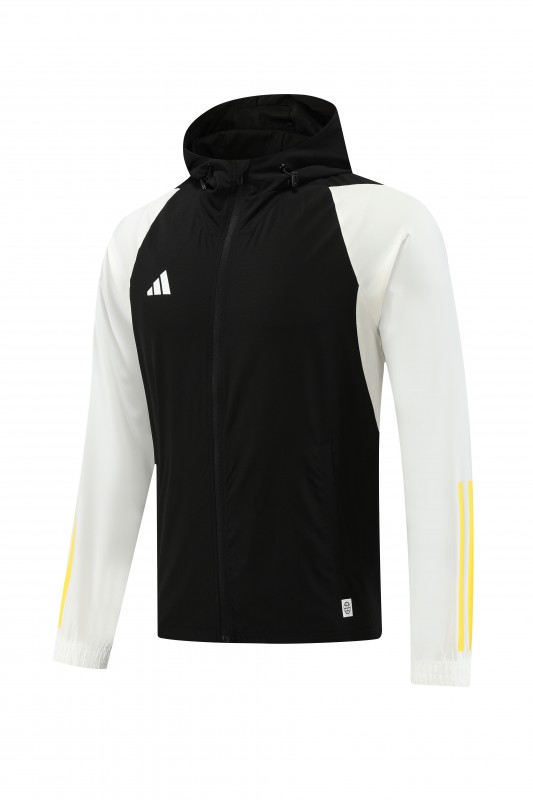 2025 Adidas Black White Half Zipper Jacket+Long Pants S-2XL