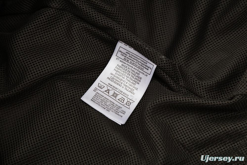 25/26 Real Madrid Dark Green Half Zipper Jacket+Long Pants S-3XL