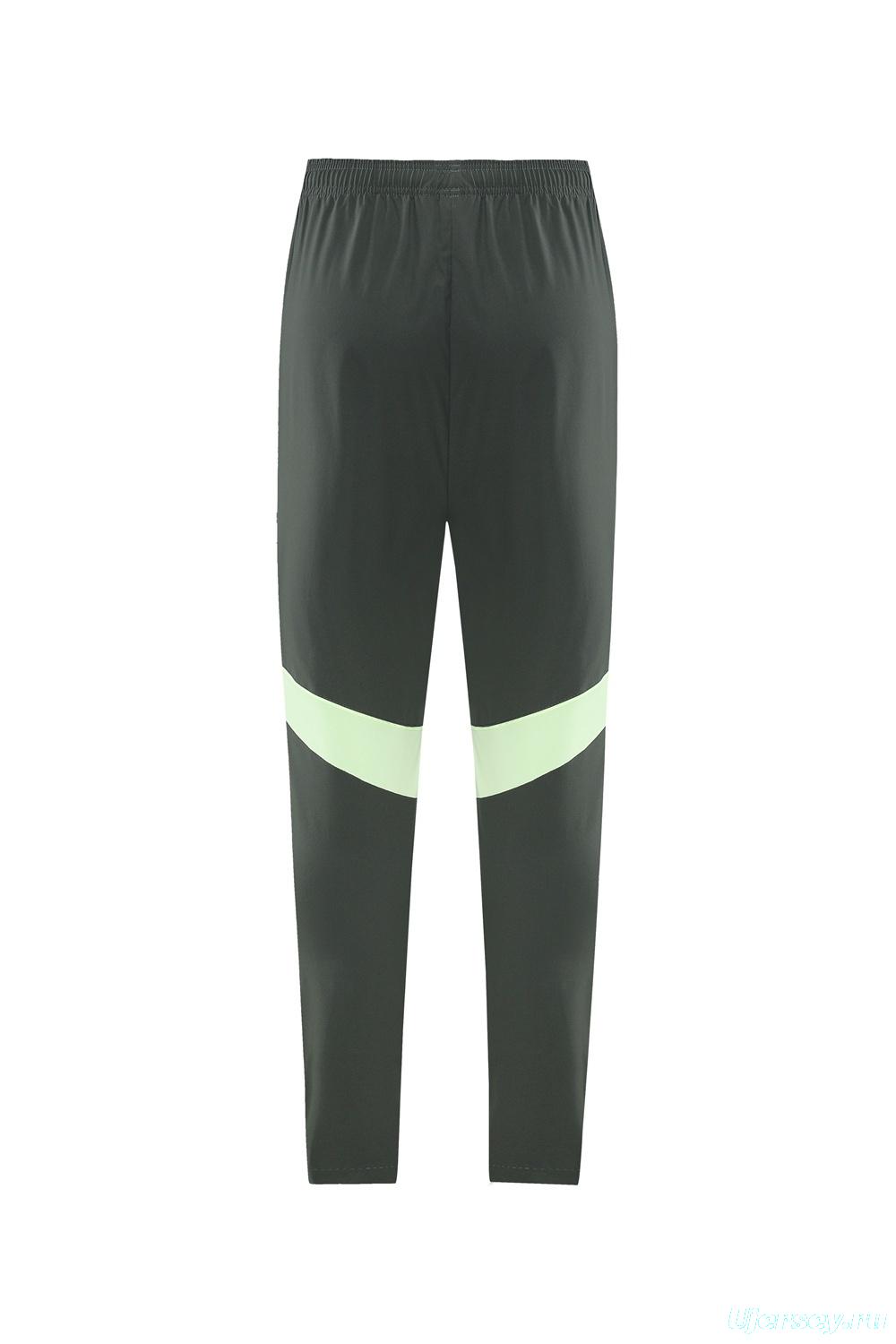 25/26 Real Madrid Dark Green Half Zipper Jacket+Long Pants S-3XL