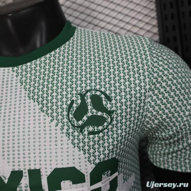 2025 Player Version  Mexico Away White with Halftone Dot Pattern World Cup Commemorative Jersey