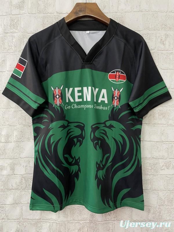 2026 Kenya Simbas Green with Double Lion Design Jersey