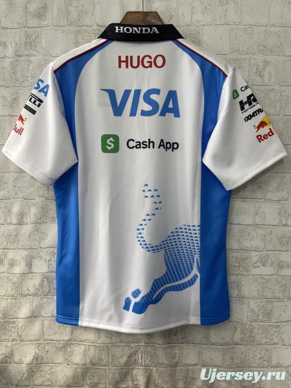 2026 F1 Red Bull Racing White with Blue Bull Graphic Polo