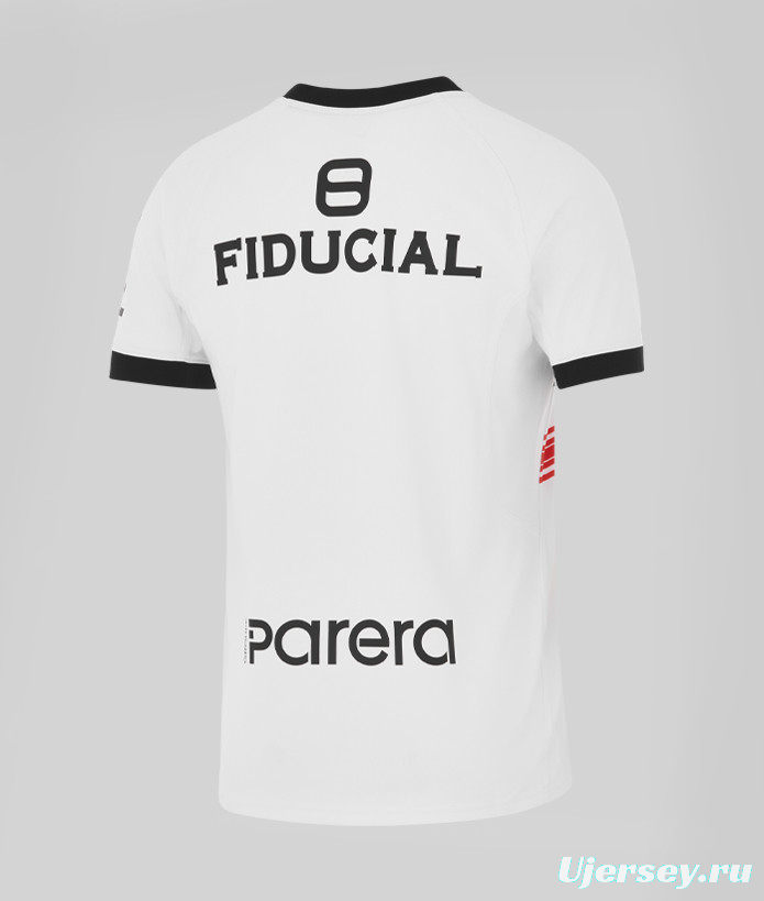25/26 Stade Toulousain White with Black and Red Stripes Jersey