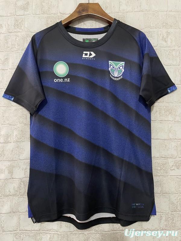 25/26 New Zealand Warriors Navy with Blue Diagonal Stripes Jersey