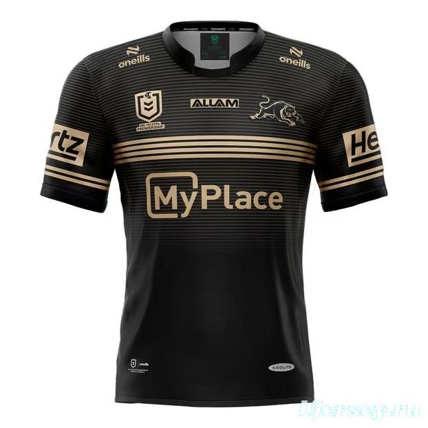 2026 Penrith Panthers Black with Gold Stripes Away Jersey