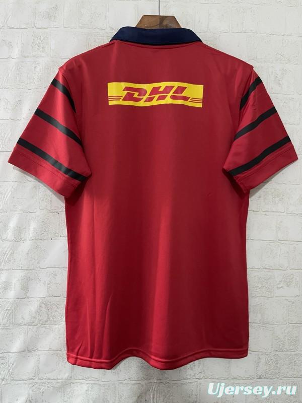 25/26 Munster Rugby Red with Navy and Grey Stripes Jersey