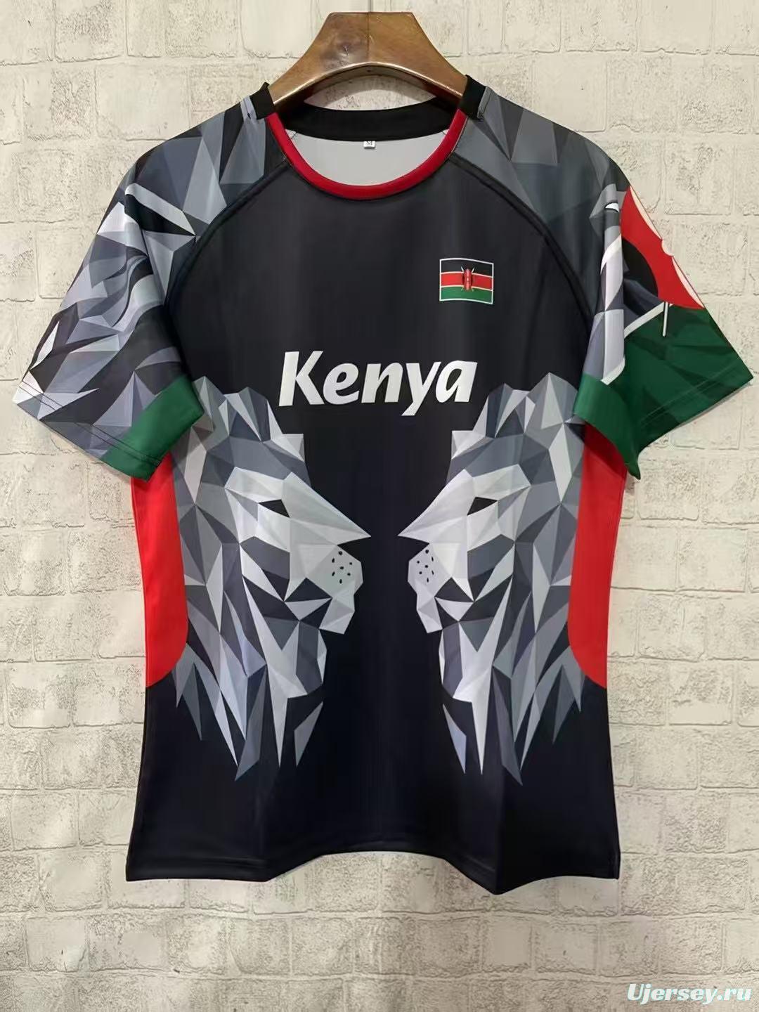 2026 Kenya Black Geometric Lion Jersey