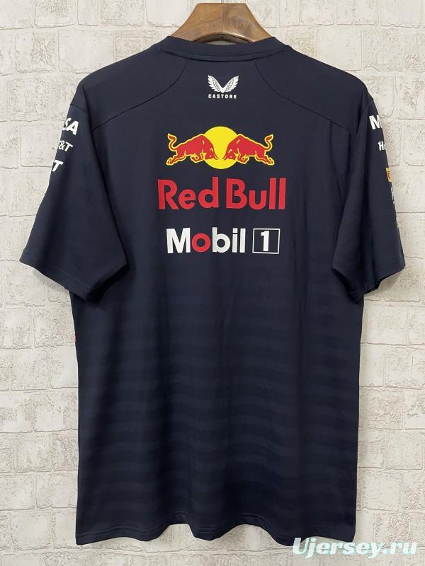 2026 F1 Oracle Red Bull Racing Navy with Red Stripes T-Shirt