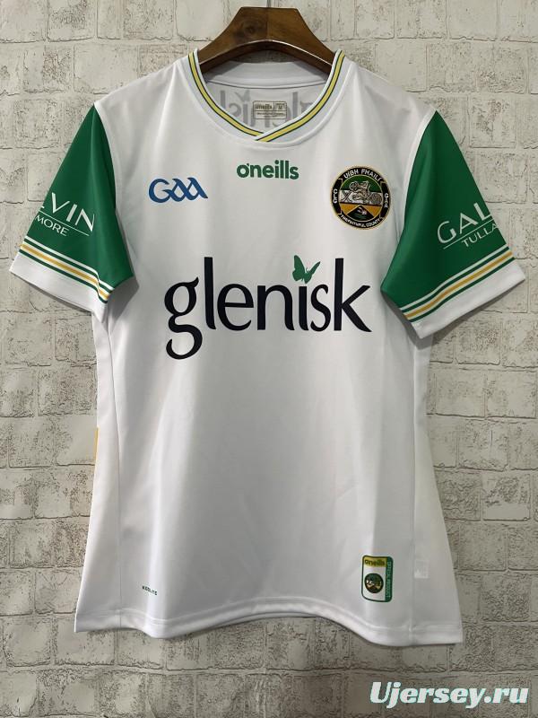 25/26 Offaly GAA White with Green Trim Away Jersey