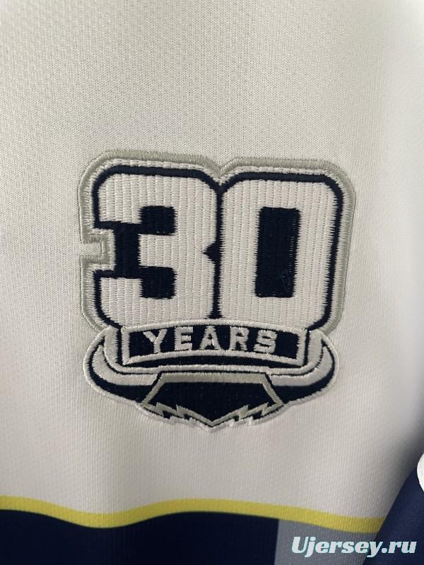 25/26 North Queensland Cowboys Navy with White and Grey Stripes Jersey