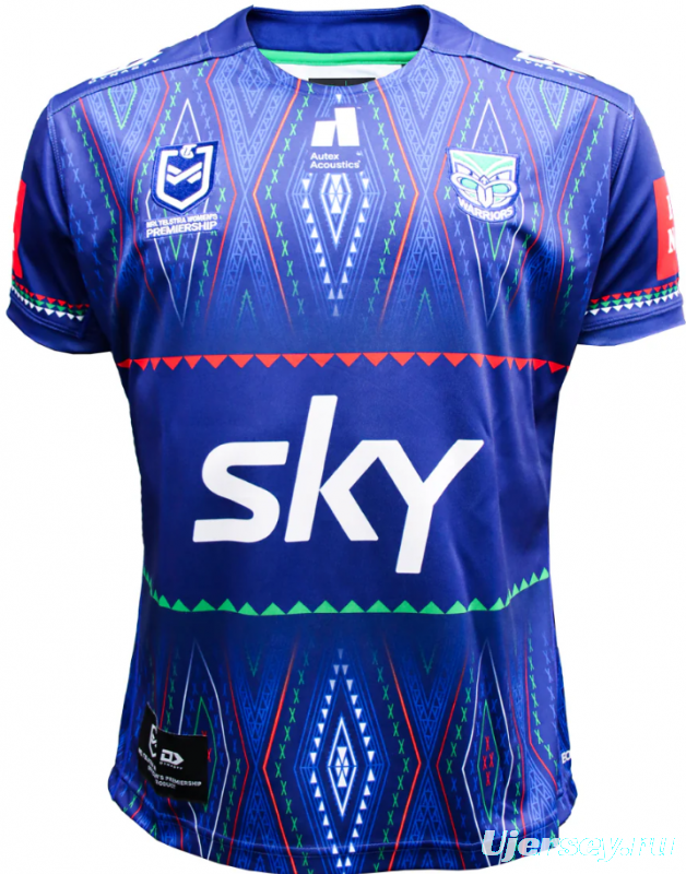 25/26 New Zealand Warriors Blue with Indigenous Māori Pattern Jersey
