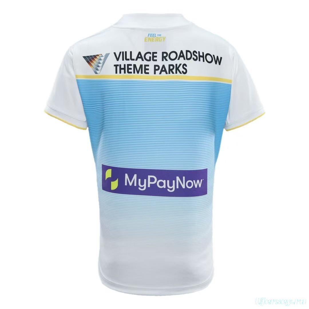 2026 Gold Coast Titans White with Sky Blue Gradient Away Jersey