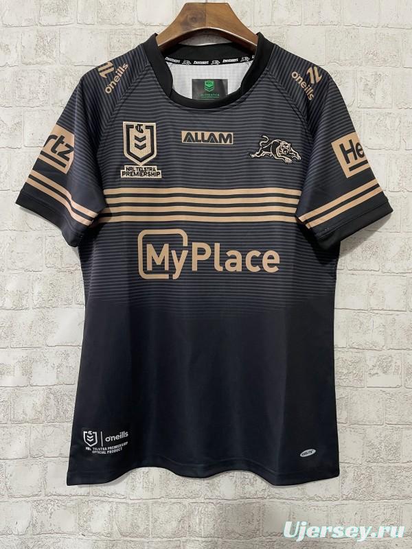 2026 Penrith Panthers Black with Gold Stripes Away Jersey