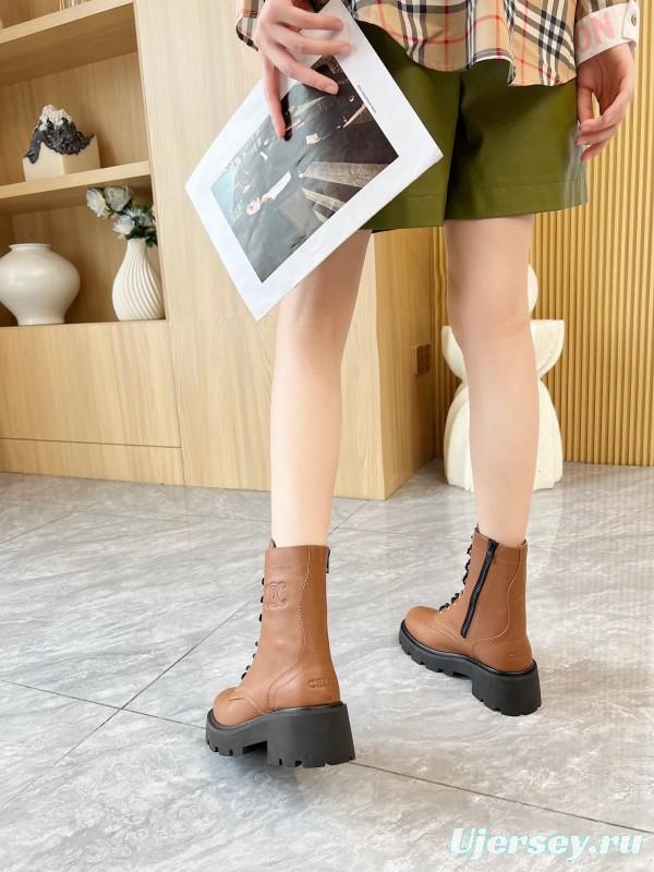 CELINE Triomphe Ankle Boots with 5cm Heel - L Y00340