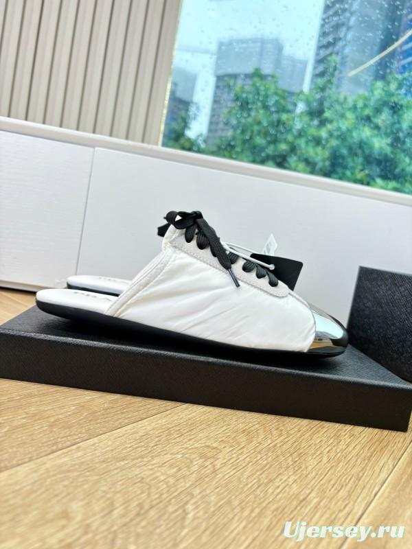 Prada Metal Toe Thin Sole Trainer Casual Shoes - LY00270