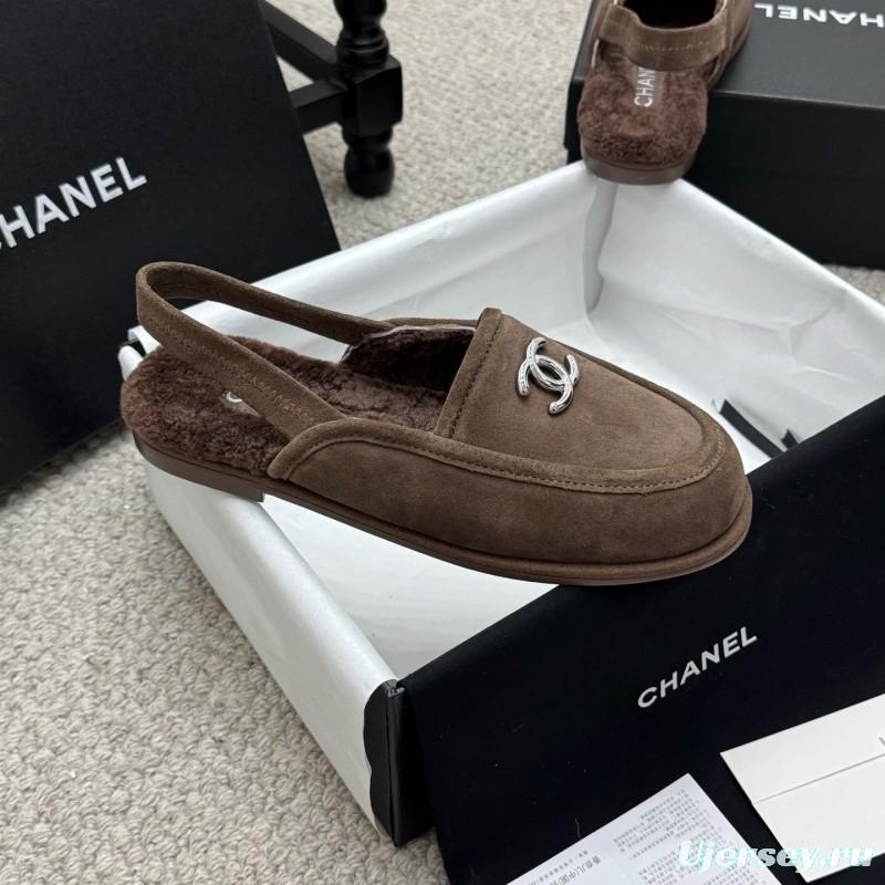 Chanel 2025/ss Teddy Fur Loafers - KFY00300