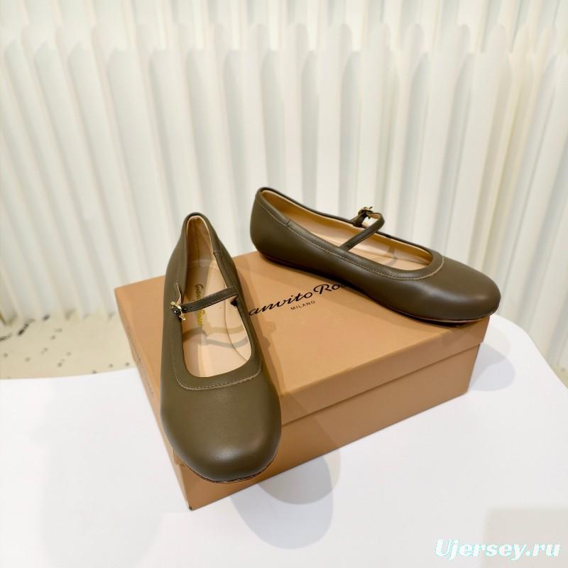 Gianvito Rossi Bohemian Style Flat Ballet Shoes 2025/SS