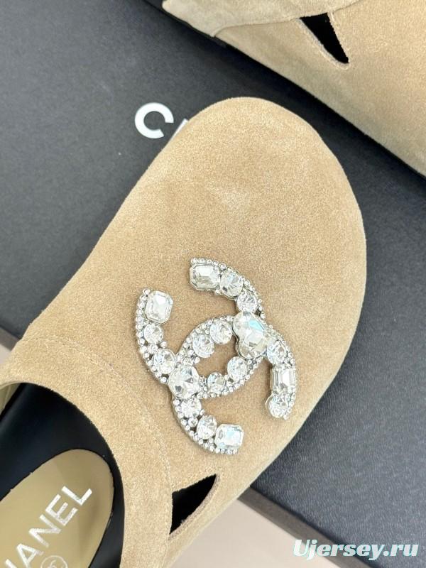 Chanel Classic CC Rhinestone Birkenstock Sandals - KFY00280