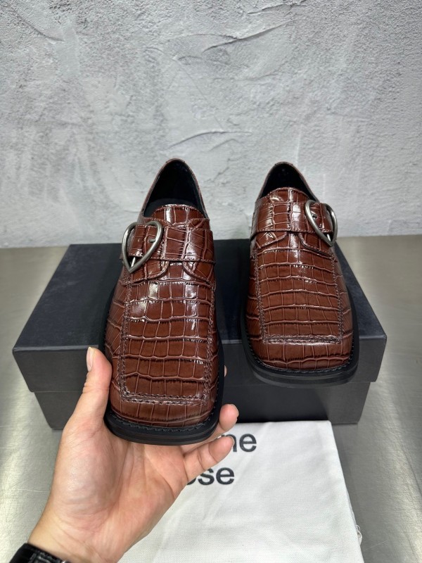 Adidas 2025 SS Square Toe Derby Shoes with Chain Buckle - KFY00420