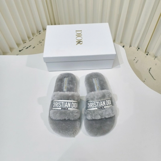 Dior Metal Buckle Wool Slippers Collection - LY00280