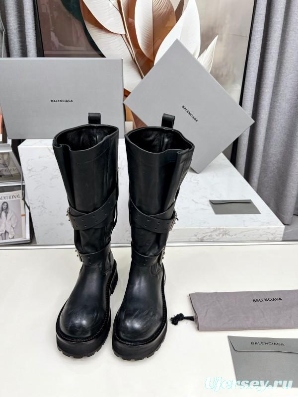 Balenciaga Paris 25FW Venom High-Top Boots Punk Style Motorcycle Ankle Boots 15 Inch - LY00520