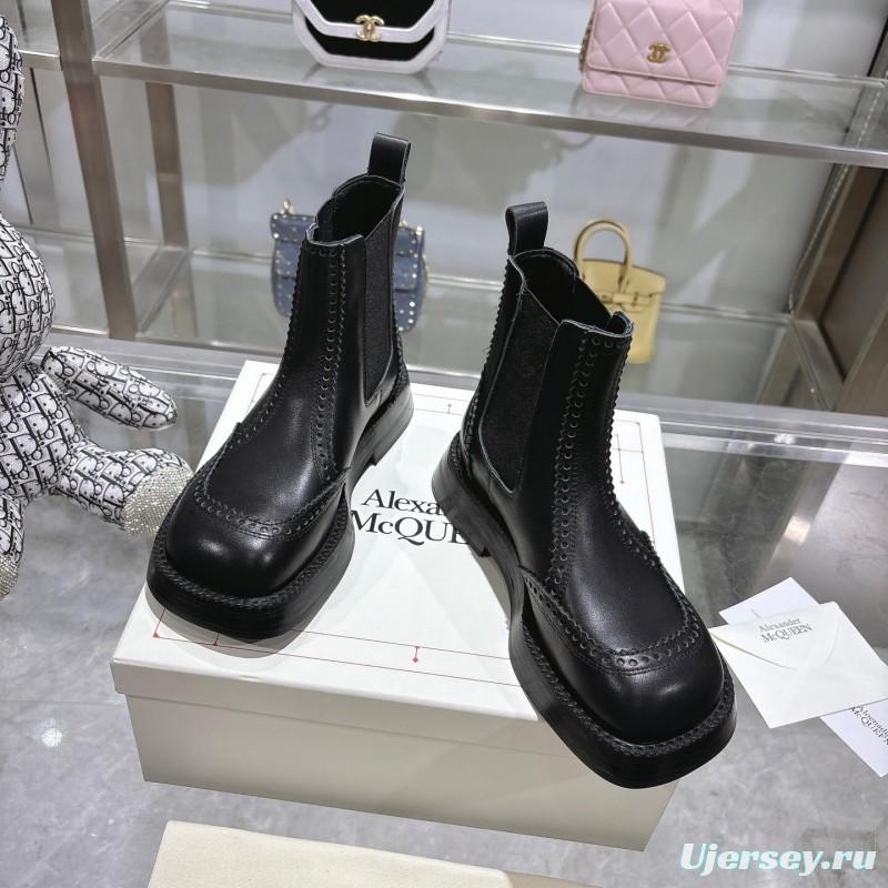Alexander McQUEEN 2025 SS Retro Chelsea Ankle Boots - KFY00340/KFY00350