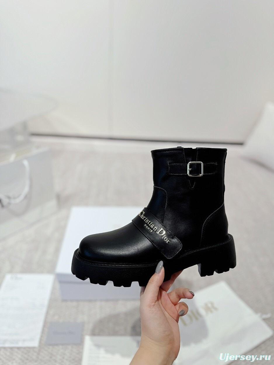 DIOR CHRONO Ankle Boots with CD Logo and Branded Zipper - LY00340