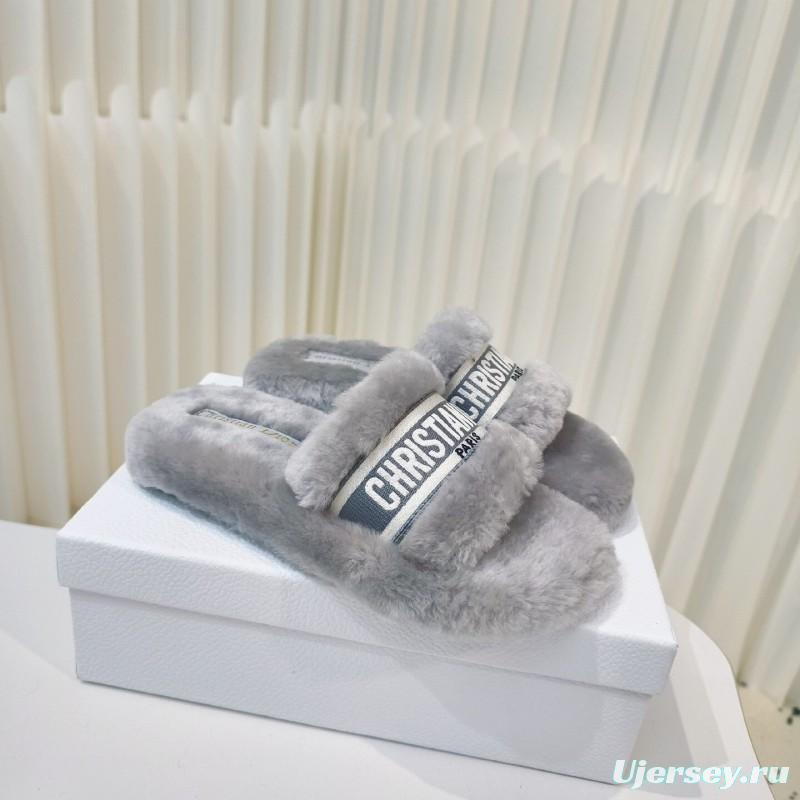 Dior Metal Buckle Wool Slippers Collection - LY00280