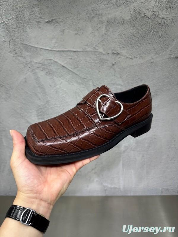 Adidas 2025 SS Square Toe Derby Shoes with Chain Buckle - KFY00420