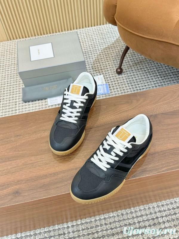 TOM FORD 2025 SS Casual Shoes with Classic Color Blocking and Imported Leather Insole - AS00350