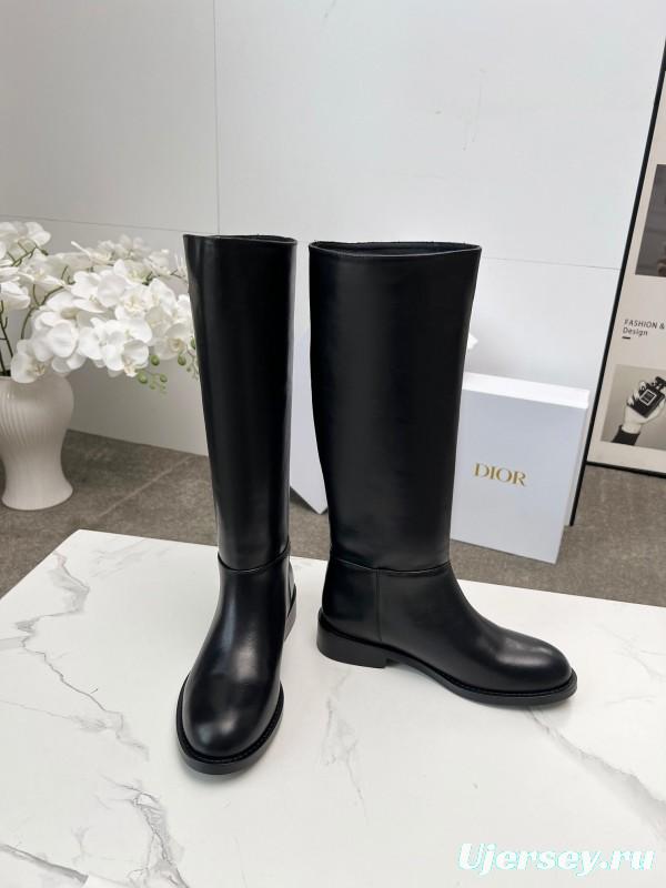 Dior 2025 SS Retro British Style Brogue New Knight Boots - LY00460