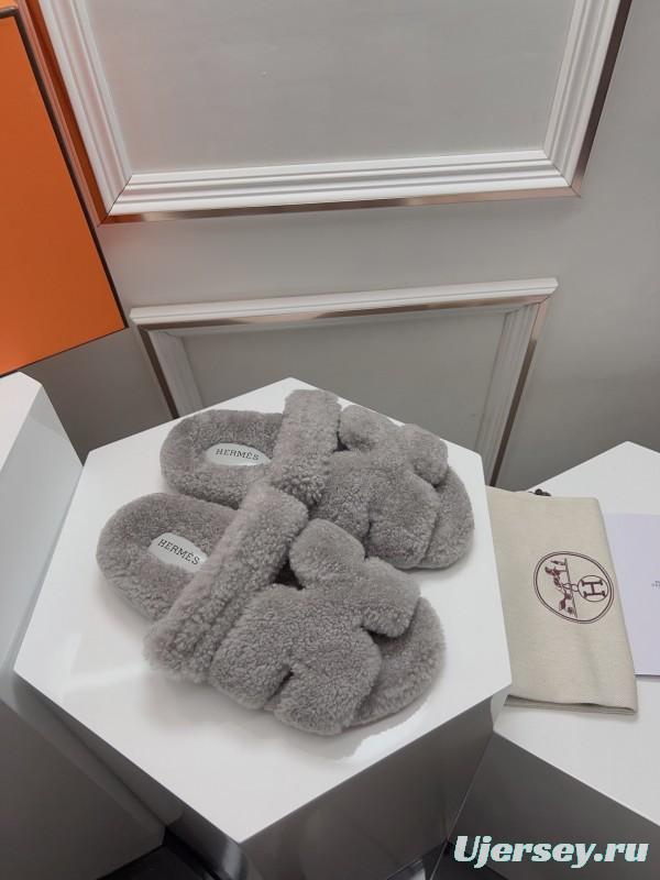 H Erijus Shoes 2025/SS Teddy Wool Slippers - LY00270