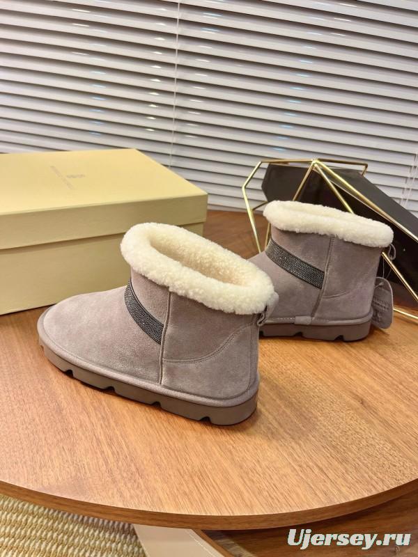 Brunello Cucinelli Winter New Snow Boots Sheepskin Buns Boots - AS00350