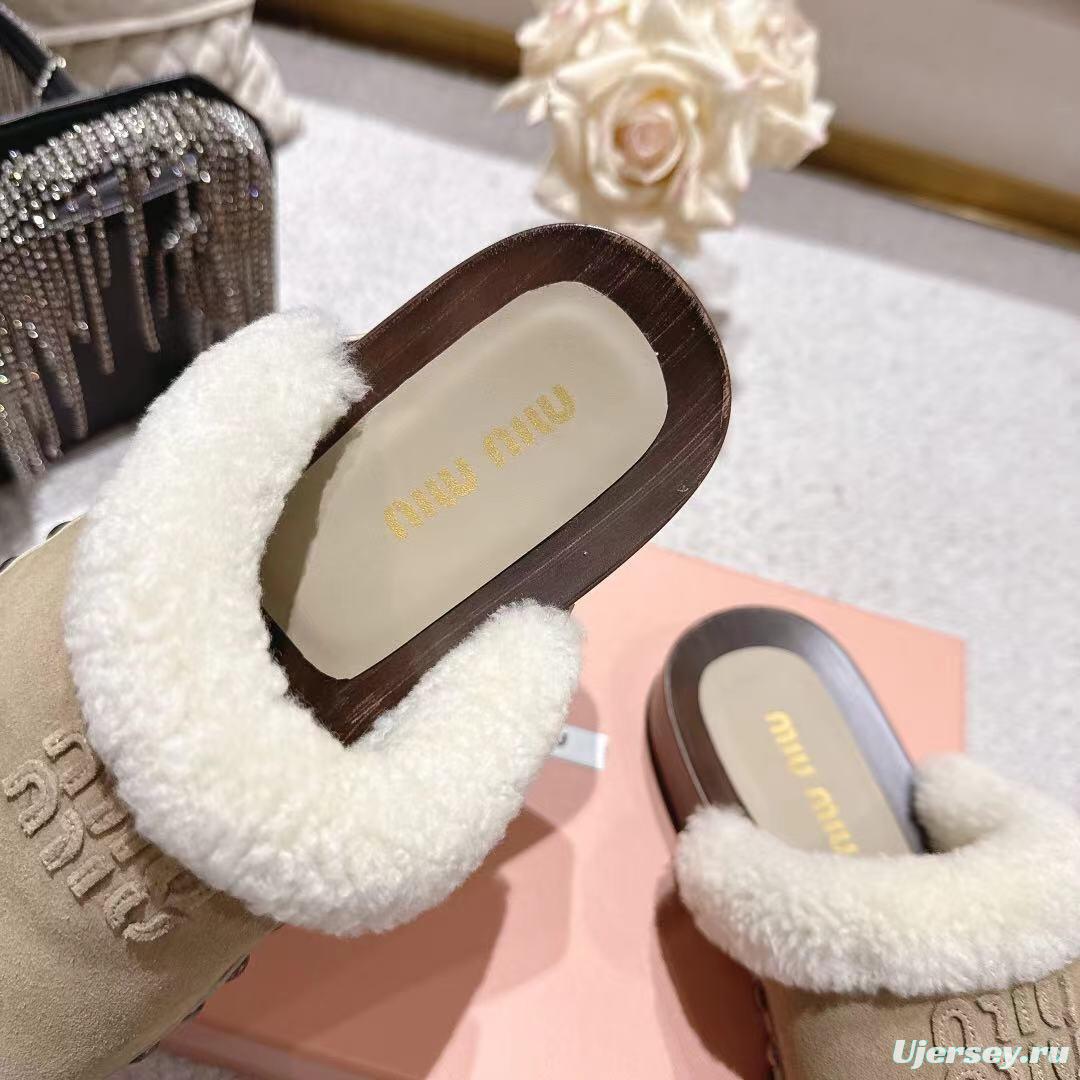 Miu Miu Cotton Shoes Sandals 2025 SS New Season Unique Wiping Craft - LY00260